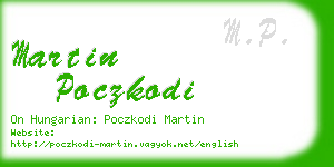 martin poczkodi business card